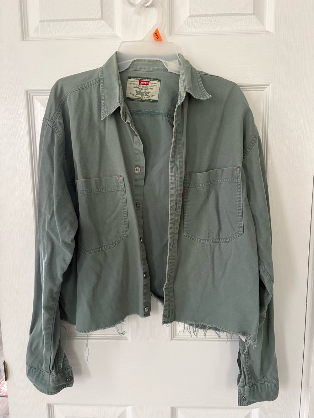 Levi's Light Green Cotton Shirt Jacket